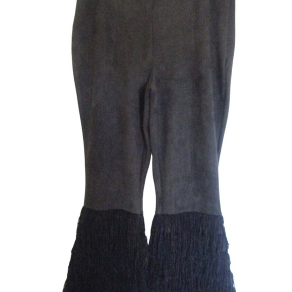 RARA AVIS BY IRIS APFEL BLACK FRINGE FAUX SUEDE STRETCHY‎ PANTS SIZE 3XL - NWT - Picture 6 of 6